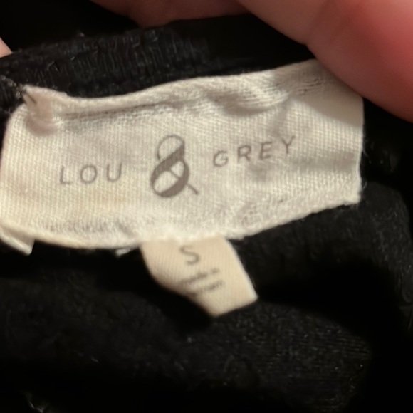 Lou & Grey Women's Black Linen Blend Tie Back Pockets Shift Dress Small *Pinhole - Picture 8 of 10